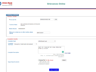 lodge complaint union bank of india online