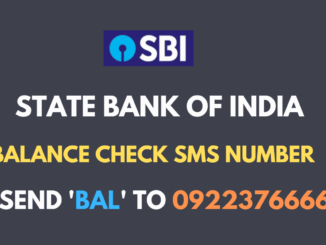 sbi balance check sms number