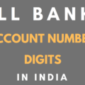 account number digits of banks in india