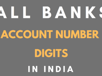 account number digits of banks in india