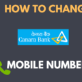 change mobile number in canara bank
