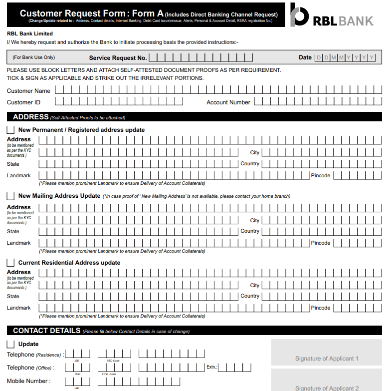 rbl mobile number registration form