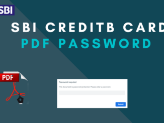 sbi credit card pdf statement password