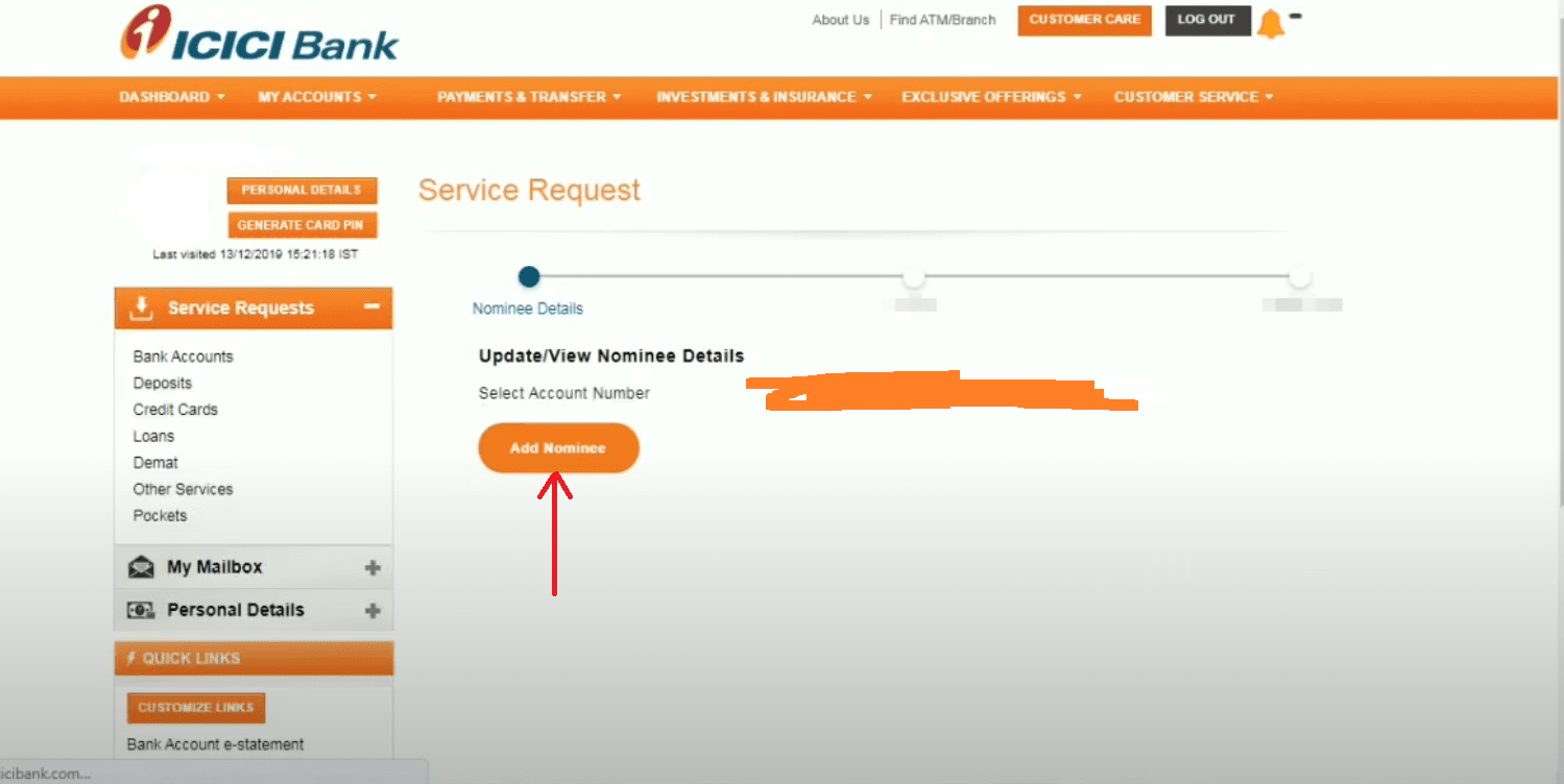 how-to-add-nominee-in-icici-bank-online