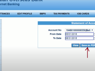 Download Indian Overseas Bank Account Statement in PDF format