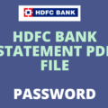 way to Open HDFC Bank Statement PDF Password