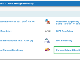 sbi Foreign outward remittance beneficiary online