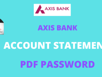 axis bank pdf password