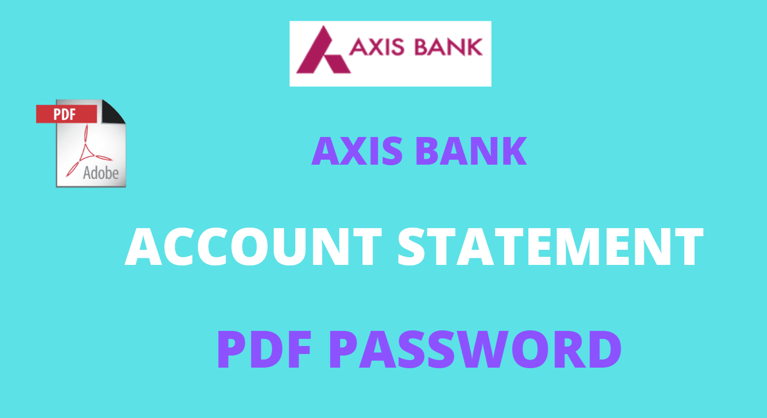 How to Open Axis Bank Statement PDF Password