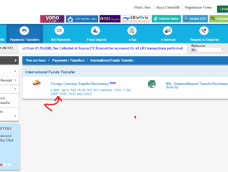 Foreign Currency Transfer or Remittance sbi online