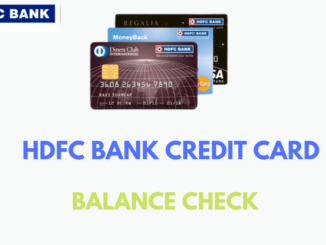 hdfc bank credit card balance check online