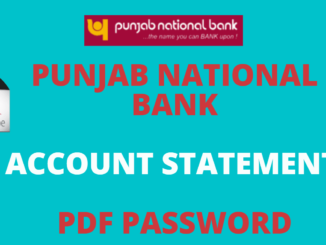pnb statement pdf password