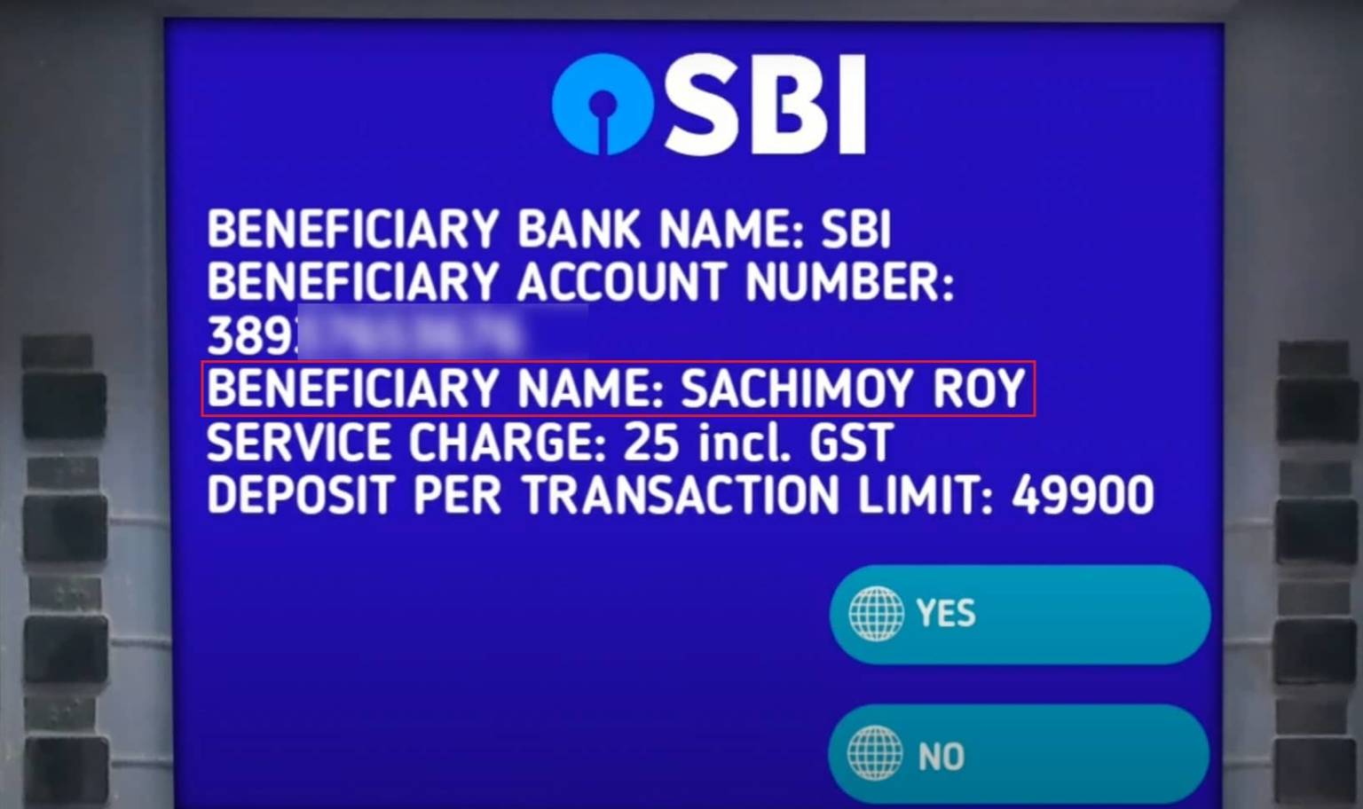 bob account holder name by account number