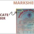 Certificate Number in Marksheet