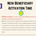 sbi new beneficiary activation time