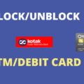 Block or Unblock Kotak Mahindra Bank Debit Card online