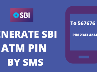 generate SBI ATM PIN by SMS