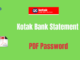 kotak bank statement pdf password