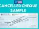 sbi cancelled cheque sample