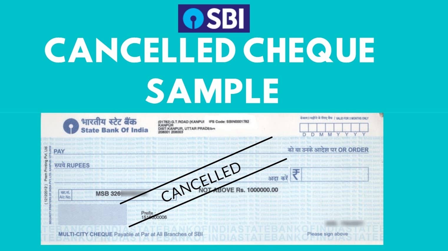 sbi cancelled cheque sample