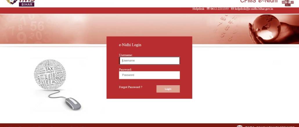 CFMS Bihar Login - Online CFMS e-Nidhi Portal