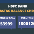 HDFC Bank Fastag Balance check Online