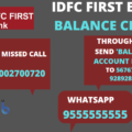 IDFC FIRST Bank Account Balance Check
