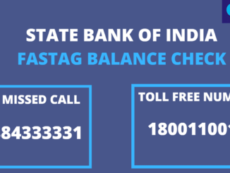 sbi fastag balance check