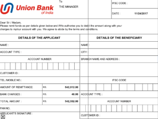 union bank of india rtgs form download
