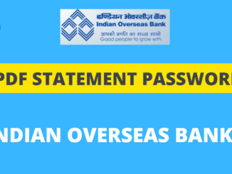 iob bank statement pdf password