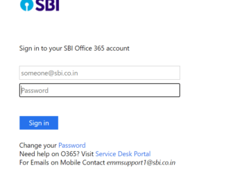 sbi office 365 account login
