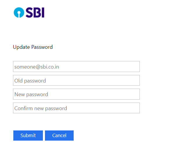 sbi office 365 account password reset
