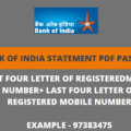 bank of india statement pdf password