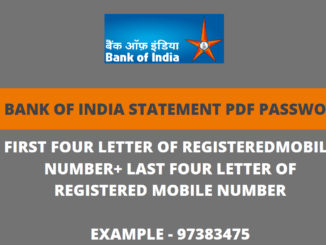 bank of india statement pdf password