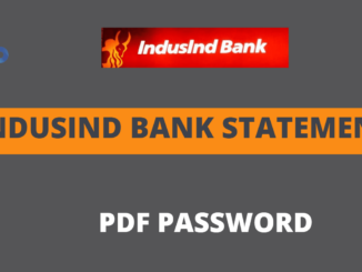 Indusind Bank Statement PDF Password