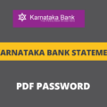 karnataka bank statement pdf password