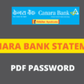 canara bank statement pdf password