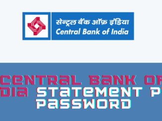 Central Bank of India Statement PDF Password