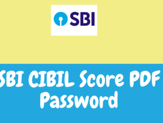 sbi cibil score pdf password