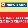 hdfc bank account closing charges