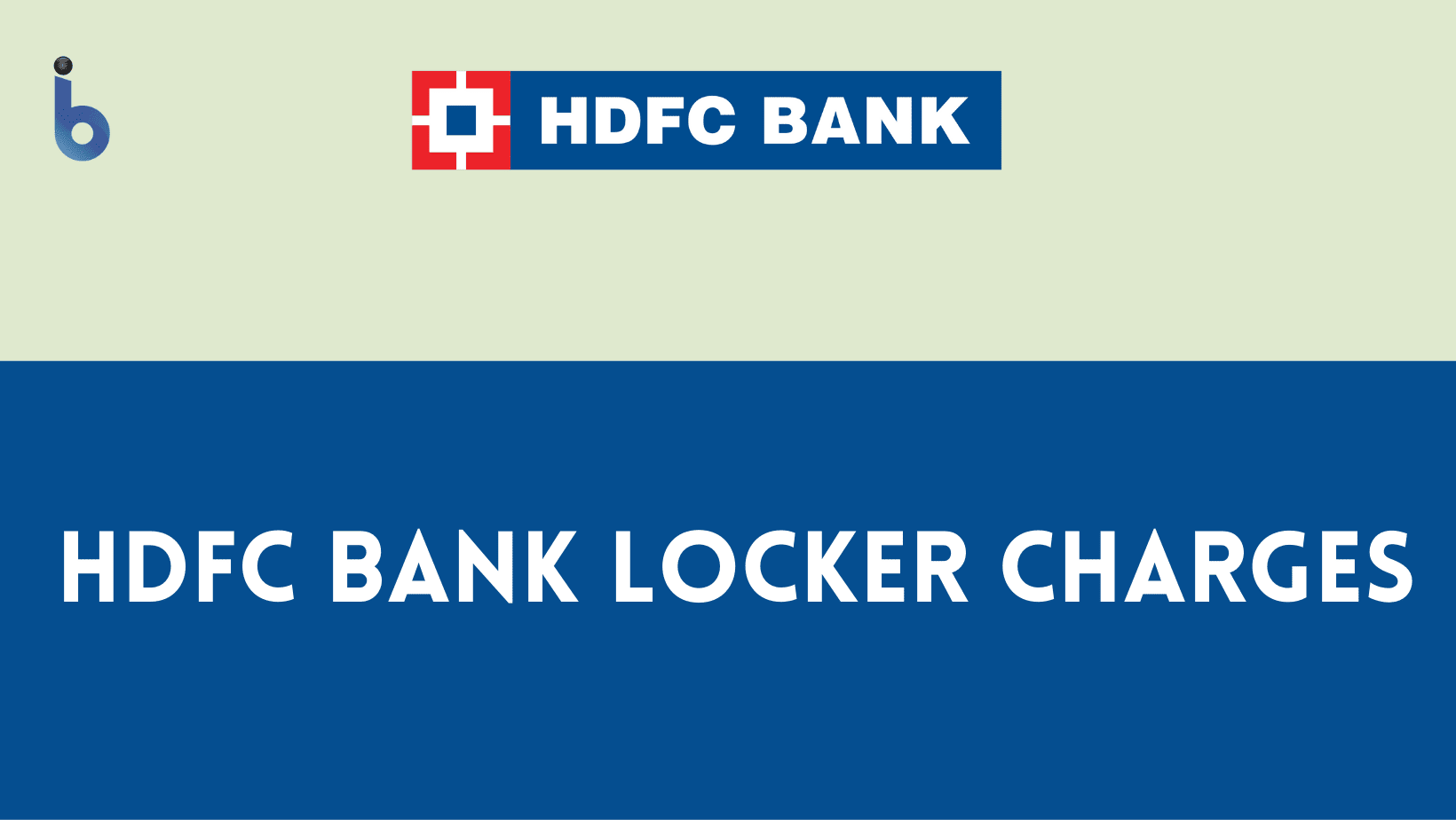 HDFC Bank Locker Charges