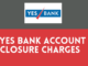 YES Bank Account Closing Charges
