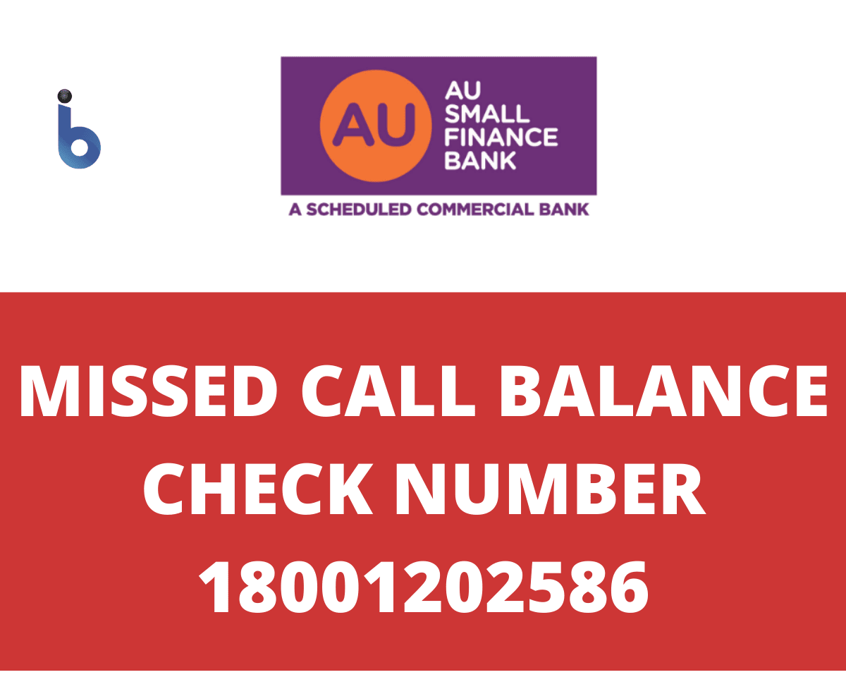 AU Small Finance Bank Balance Check Number