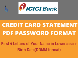 ICICI Bank Credit Card Statement PDF Password