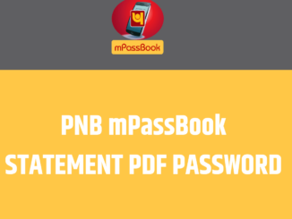 PNB mpassbook Statement PDF Password