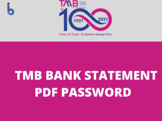 tmb bank statement pdf password