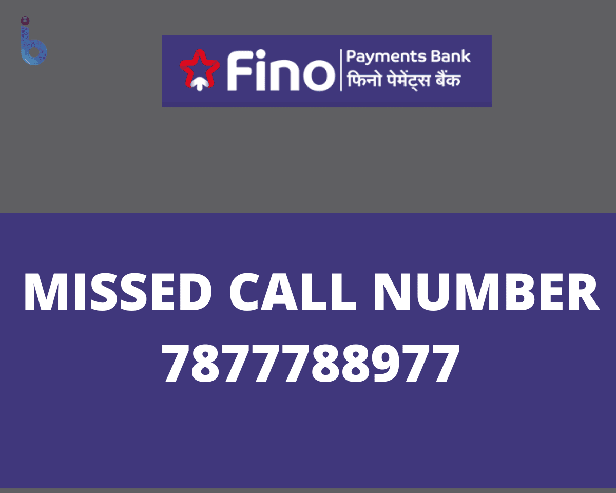 fino bank missed call number