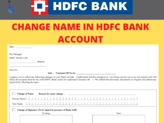 Change Name In HDFC Bank Account