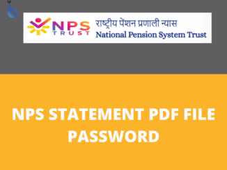 NPS Statement PDF Password