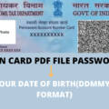 PAN Card Download PDF Password